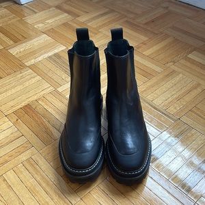 LIKE NEW AQUA lug sole booties